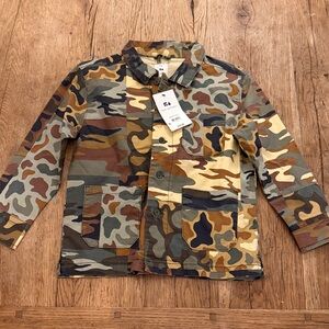 Free Assembly Camo Button Down Shirt Jacket